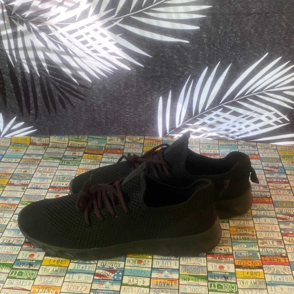 Mens Black Knit Sneakers Size 46 No Brand